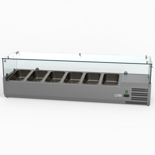 Flat Glass Salad Bench - FED-X XVRX1500/380