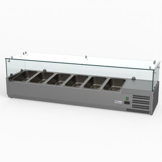 Flat Glass Salad Bench - FED-X XVRX1500/380