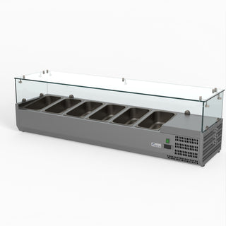 Flat Glass Salad Bench - FED-X XVRX1500/380