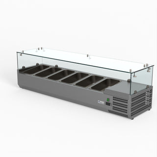 Flat Glass Salad Bench - FED-X XVRX1500/380