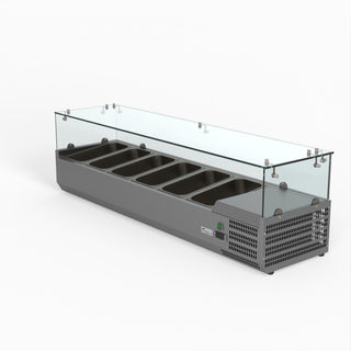 Flat Glass Salad Bench - FED-X XVRX1500/380