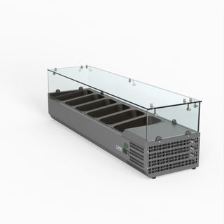 Flat Glass Salad Bench - FED-X XVRX1500/380