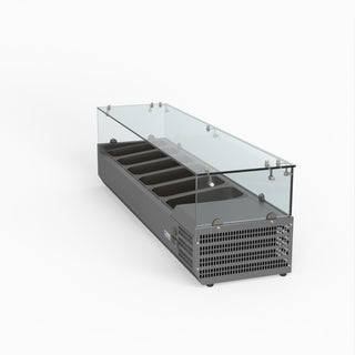 Flat Glass Salad Bench - FED-X XVRX1500/380