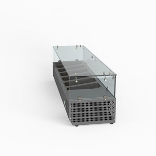 Flat Glass Salad Bench - FED-X XVRX1500/380