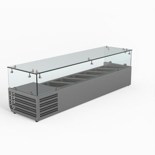 Flat Glass Salad Bench - FED-X XVRX1500/380