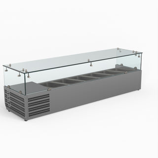 Flat Glass Salad Bench - FED-X XVRX1500/380