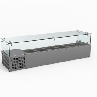 Flat Glass Salad Bench - FED-X XVRX1500/380