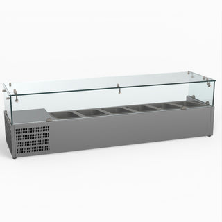 Flat Glass Salad Bench - FED-X XVRX1500/380