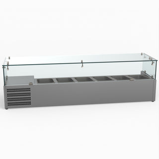 Flat Glass Salad Bench - FED-X XVRX1500/380