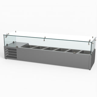 Flat Glass Salad Bench - FED-X XVRX1500/380