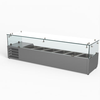 Flat Glass Salad Bench - FED-X XVRX1500/380