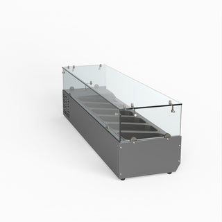 Flat Glass Salad Bench - FED-X XVRX1500/380