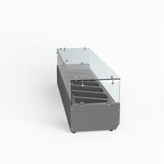 Flat Glass Salad Bench - FED-X XVRX1500/380