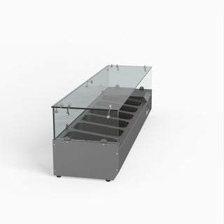 Flat Glass Salad Bench - FED-X XVRX1500/380