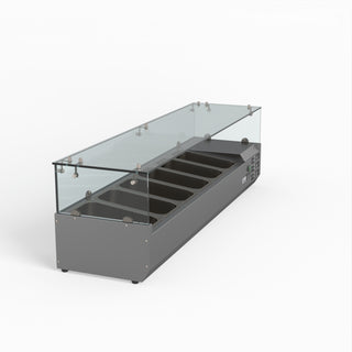 Flat Glass Salad Bench - FED-X XVRX1500/380