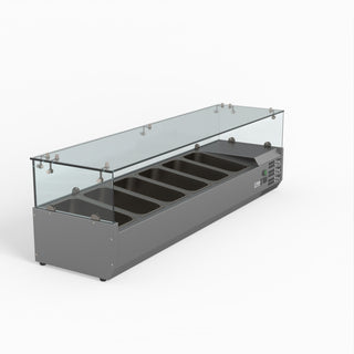 Flat Glass Salad Bench - FED-X XVRX1500/380