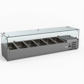 Flat Glass Salad Bench - FED-X XVRX1500/380