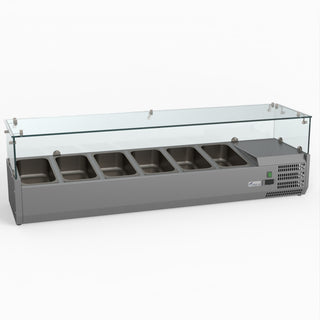 Flat Glass Salad Bench - FED-X XVRX1500/380