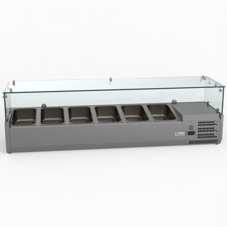 Flat Glass Salad Bench - FED-X XVRX1500/380