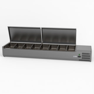 Salad Bench With Stainless Steel Lids - FED-X XVRX1800/380S