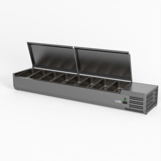 Salad Bench With Stainless Steel Lids - FED-X XVRX1800/380S