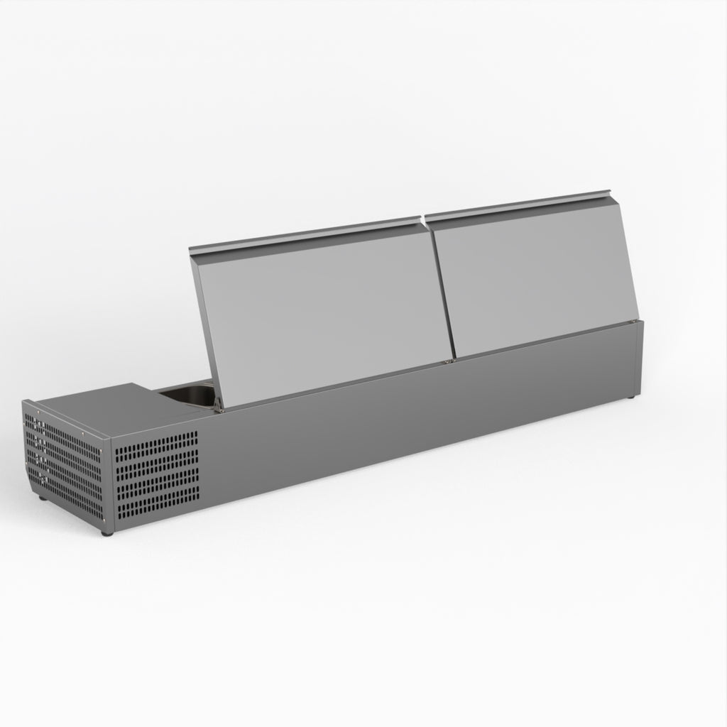 Salad Bench With Stainless Steel Lids - FED-X XVRX1800/380S