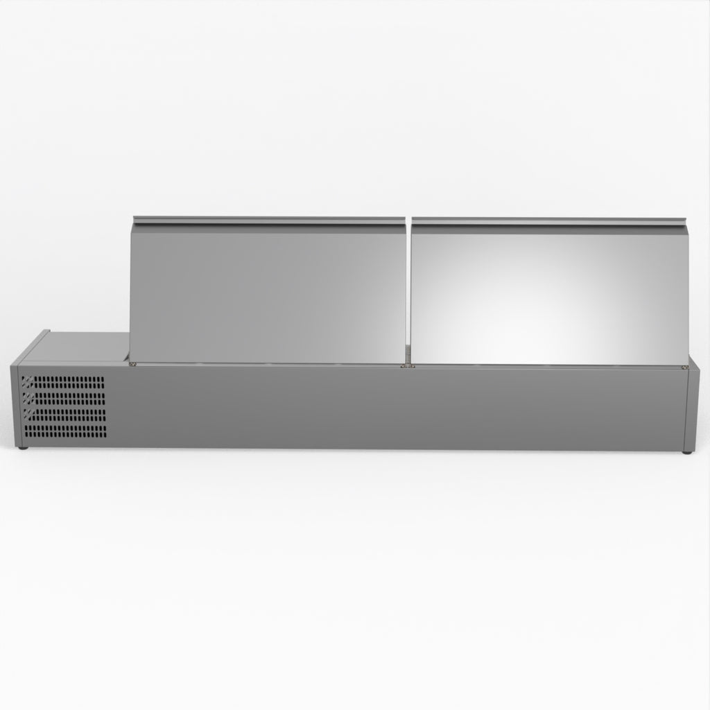 Salad Bench With Stainless Steel Lids - FED-X XVRX1800/380S