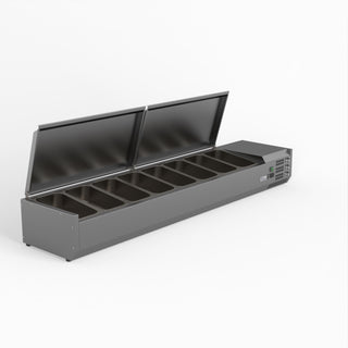 Salad Bench With Stainless Steel Lids - FED-X XVRX1800/380S