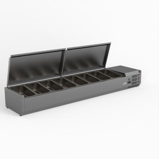 Salad Bench With Stainless Steel Lids - FED-X XVRX1800/380S