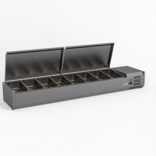 Salad Bench With Stainless Steel Lids - FED-X XVRX1800/380S