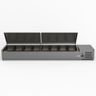 Salad Bench With Stainless Steel Lids - FED-X XVRX1800/380S