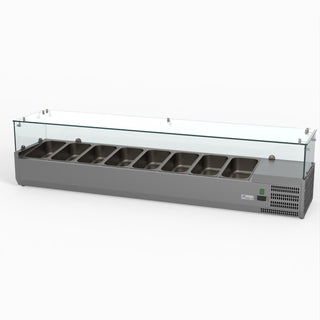 Flat Glass Salad Bench - FED-X XVRX1800/380