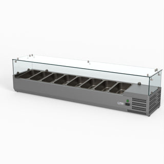 Flat Glass Salad Bench - FED-X XVRX1800/380