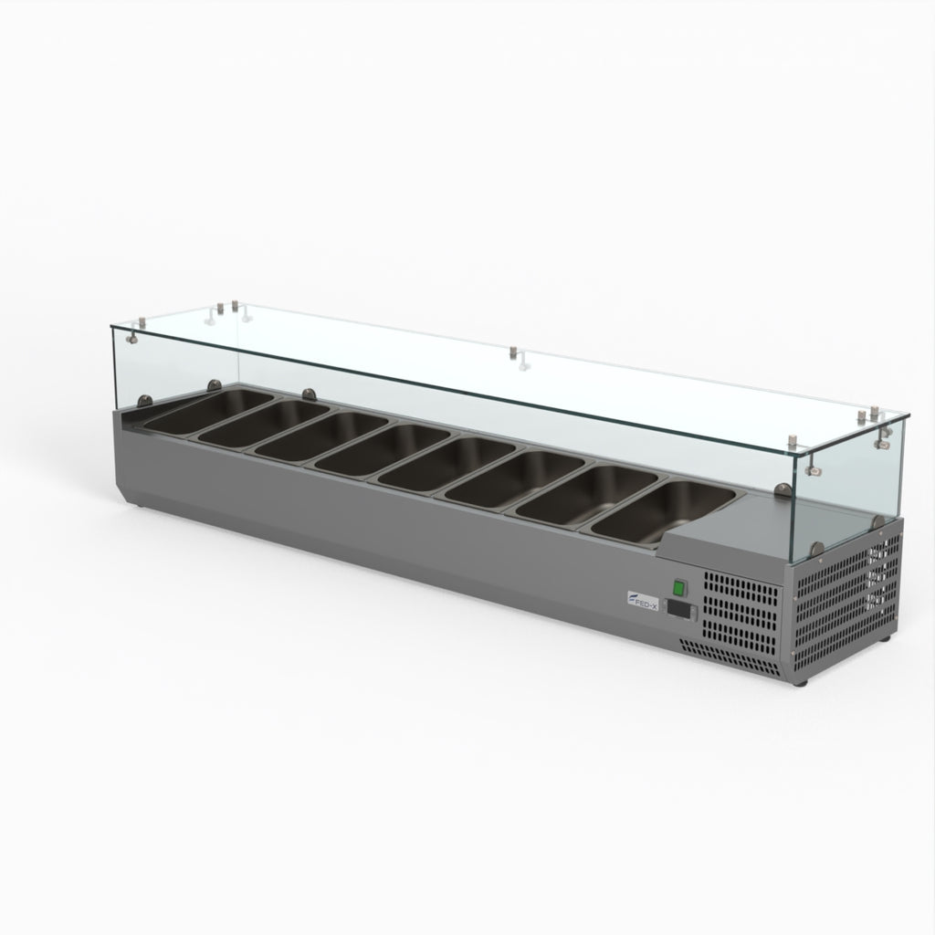 Flat Glass Salad Bench - FED-X XVRX1800/380