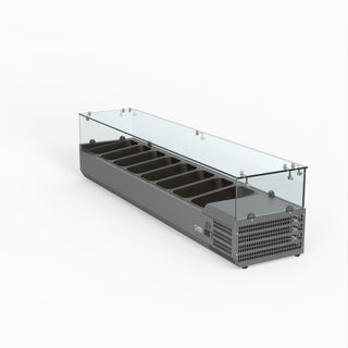 Flat Glass Salad Bench - FED-X XVRX1800/380