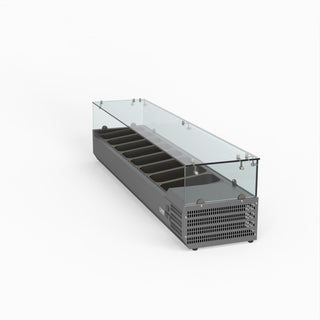 Flat Glass Salad Bench - FED-X XVRX1800/380