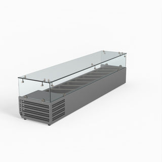 Flat Glass Salad Bench - FED-X XVRX1800/380