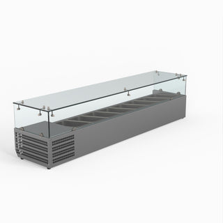 Flat Glass Salad Bench - FED-X XVRX1800/380