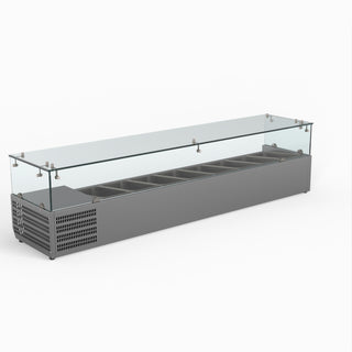 Flat Glass Salad Bench - FED-X XVRX1800/380