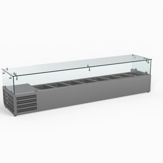 Flat Glass Salad Bench - FED-X XVRX1800/380