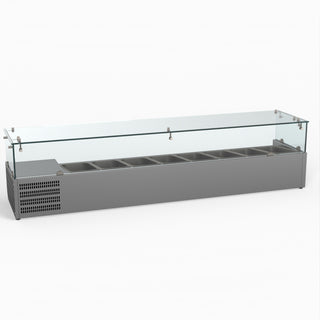 Flat Glass Salad Bench - FED-X XVRX1800/380