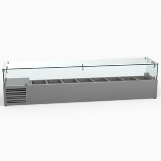 Flat Glass Salad Bench - FED-X XVRX1800/380