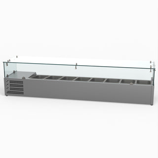 Flat Glass Salad Bench - FED-X XVRX1800/380