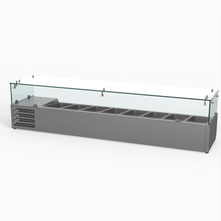 Flat Glass Salad Bench - FED-X XVRX1800/380