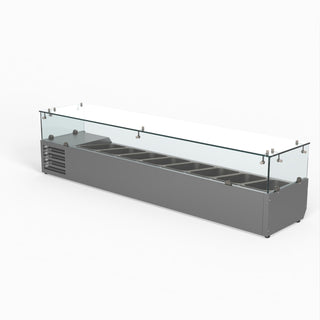 Flat Glass Salad Bench - FED-X XVRX1800/380