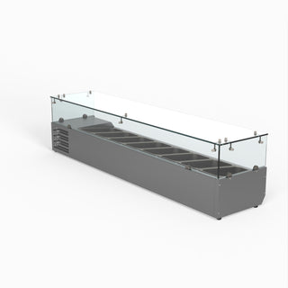 Flat Glass Salad Bench - FED-X XVRX1800/380