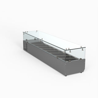 Flat Glass Salad Bench - FED-X XVRX1800/380