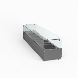 Flat Glass Salad Bench - FED-X XVRX1800/380