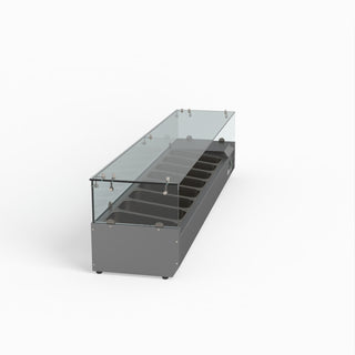 Flat Glass Salad Bench - FED-X XVRX1800/380