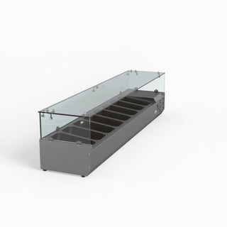 Flat Glass Salad Bench - FED-X XVRX1800/380